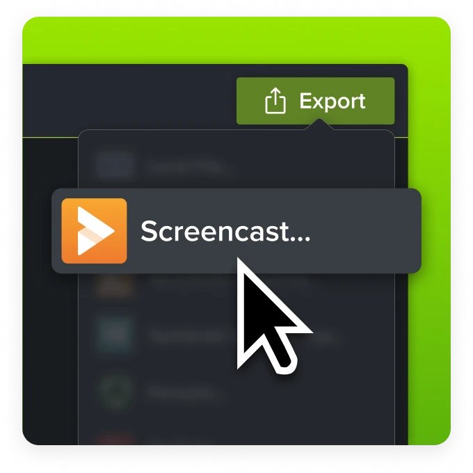 Share to Screencast in Camtasia