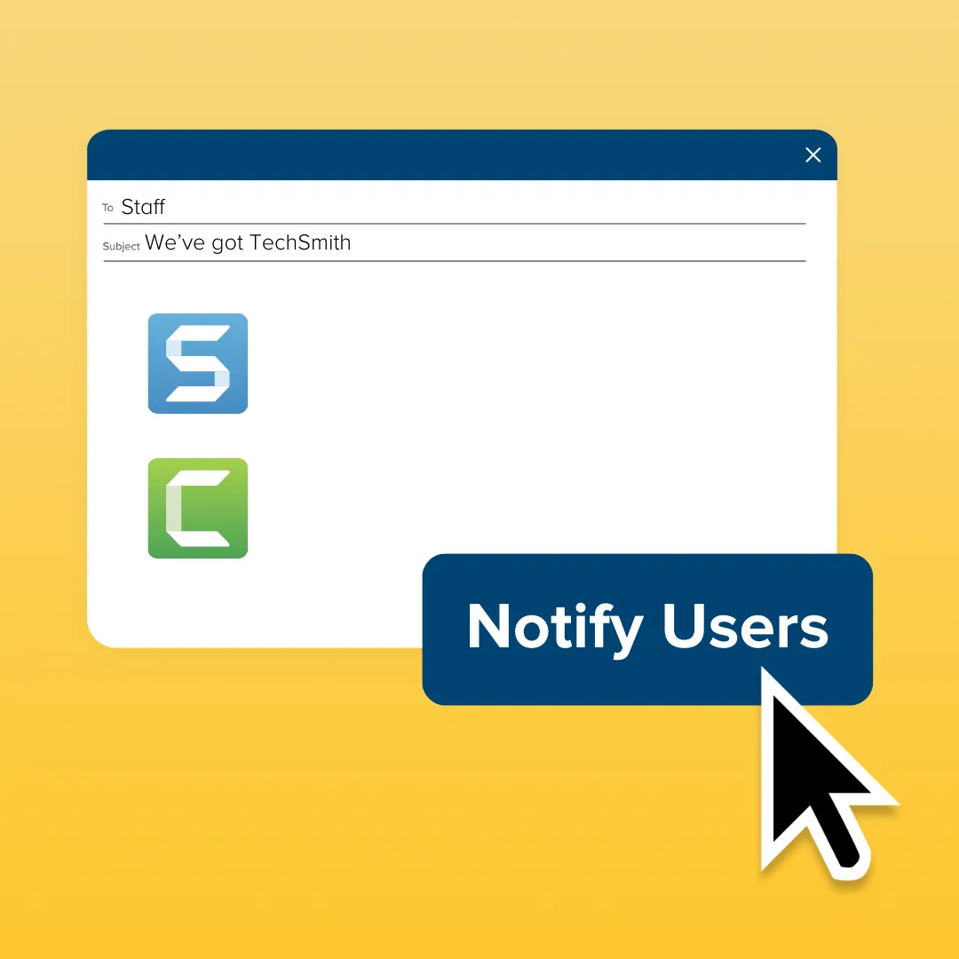 email with notify users button
