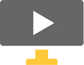 Computer monitor with a play button