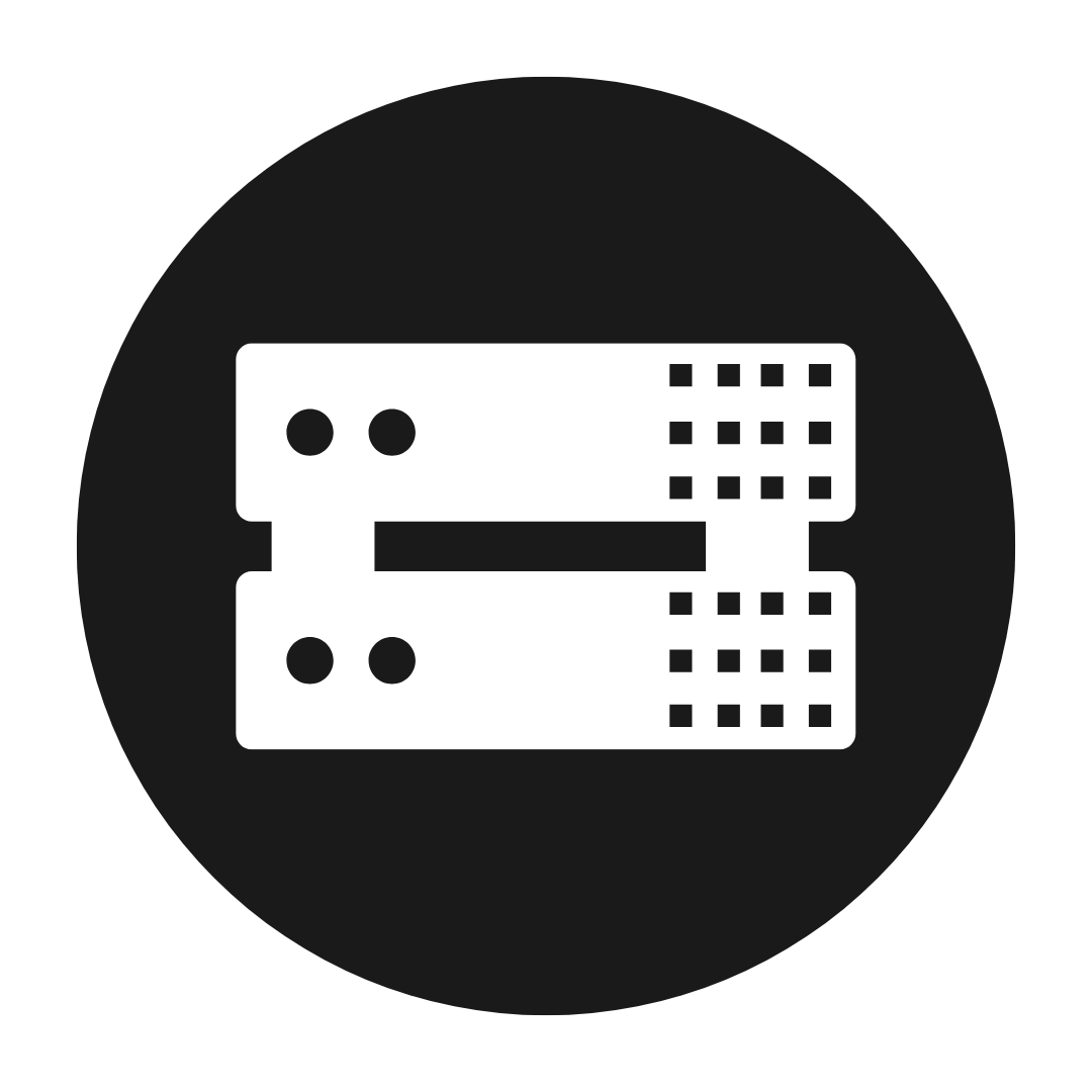 proxy server in black circle