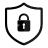 shield with lock in the center