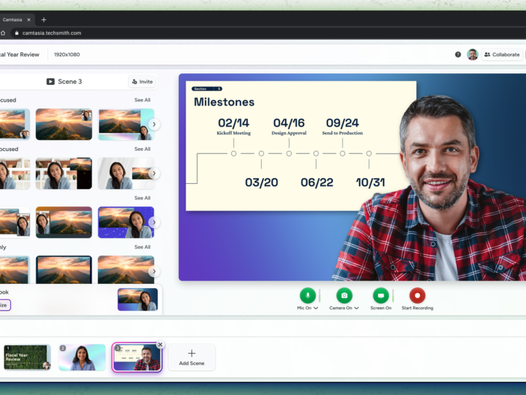 Editing videos as a team has never been easier. Camtasia online helps you record, edit, and collaborate on content quickly.